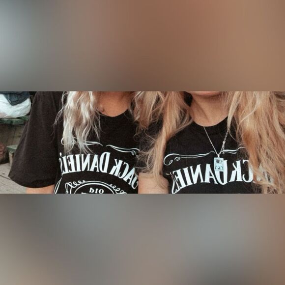 Jack Daniel’s Tennessee whiskey black oversized slouchy crop top - Picture 3 of 7